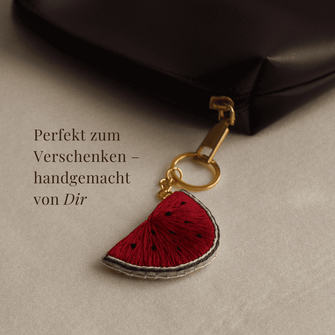 Digitaler Stickerei-Guide – Melonenanhänger 🍉